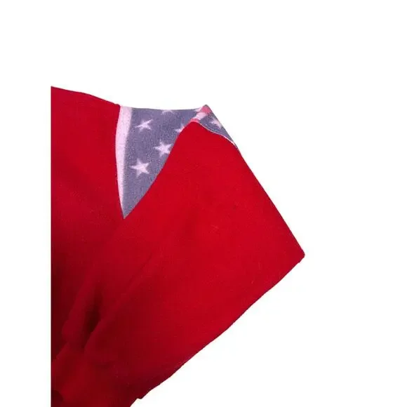 Vintage USA Fleece Quarter Zip Mens Large Embroidered Logo Pullover Patriotic - Picture 5 of 7